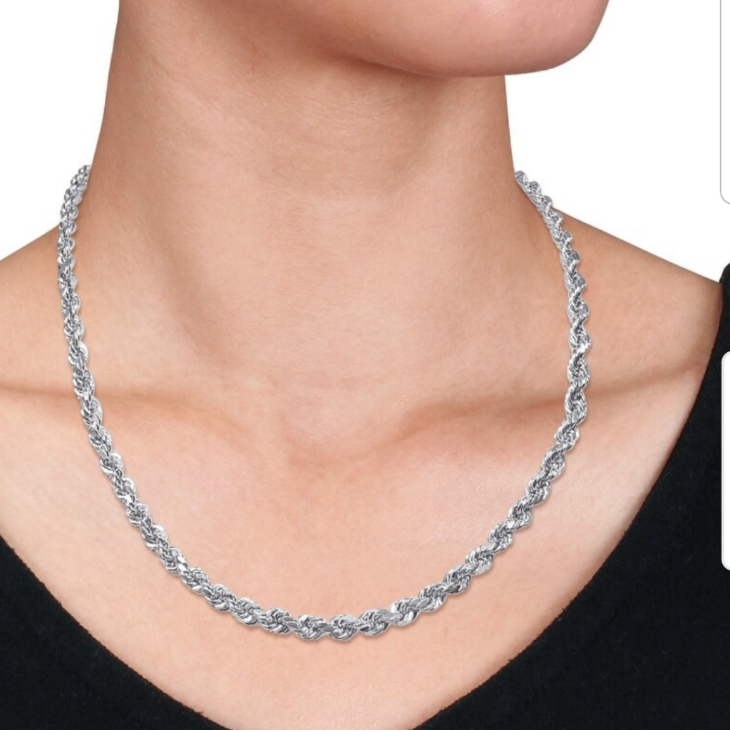 Sterling Silver Heavy Unisex Rope Chain 18inches